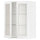 METOD - METOD Wall cabinet w shelves/2 glass drs, white Enköping/white wood effect, 80x100 cm