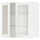 METOD - METOD Wall cabinet w shelves/2 glass drs, white Enköping/white wood effect, 80x80 cm