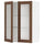 METOD - METOD Wall cabinet w shelves/2 glass drs, white Enköping/brown walnut effect, 80x100 cm