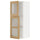 METOD wall cabinet w shelves/2 glass drs, white/Forsbacka oak, 40x100 cm
