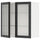 METOD - METOD Wall cabinet w shelves/2 glass drs, white/Hejsta anthracite reeded glass, 80x80 cm