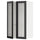 METOD - METOD Wall cabinet w shelves/2 glass drs, white/Hejsta anthracite reeded glass, 60x100 cm