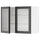 METOD - METOD Wall cabinet w shelves/2 glass drs, white/Hejsta anthracite reeded glass, 80x60 cm
