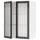 METOD - METOD Wall cabinet w shelves/2 glass drs, white/Hejsta anthracite reeded glass, 80x100 cm