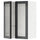 METOD - METOD Wall cabinet w shelves/2 glass drs, white/Hejsta anthracite reeded glass, 60x80 cm
