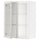 METOD - METOD Wall cabinet w shelves/2 glass drs, white/Hejsta white clear glass, 80x100 cm