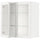 METOD wall cabinet w shelves/2 glass drs, white/Hejsta white clear glass, 80x80 cm
