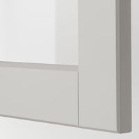 METOD - Wall cabinet w shelves/2 glass drs, white/Lerhyttan light grey, 60x60 cm - best price from Maltashopper.com 69463352