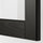 METOD wall cabinet w shelves/2 glass drs, white/Lerhyttan black stained, 40x100 cm
