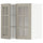 METOD - METOD Wall cabinet w shelves/2 glass drs, white/Stensund beige, 60x60 cm
