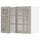 METOD - METOD Wall cabinet w shelves/2 glass drs, white/Stensund beige, 80x60 cm