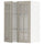 METOD - METOD Wall cabinet w shelves/2 glass drs, white/Stensund beige, 60x80 cm