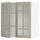 METOD - METOD Wall cabinet w shelves/2 glass drs, white/Stensund beige, 80x80 cm
