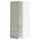 METOD wall cabinet w shelves/2 glass drs, white/Stensund beige, 40x100 cm