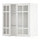 METOD wall cabinet w shelves/2 glass drs, white/Stensund white, 80x80 cm