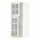 METOD wall cabinet w shelves/2 glass drs, white/Stensund white, 40x100 cm
