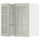 METOD wall cabinet w shelves/2 glass drs, white/Stensund light green, 60x60 cm