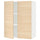 METOD - METOD Wall cabinet with shelves/2 doors, white/Askersund light ash effect, 80x100 cm