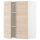METOD - METOD Wall cabinet with shelves/2 doors, white/Askersund light ash effect, 60x80 cm