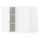 METOD wall cabinet with shelves/2 doors, white/Axstad matt white, 80x60 cm