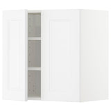 METOD wall cabinet with shelves/2 doors, white/Axstad matt white, 60x60 cm