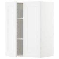 METOD - Wall cabinet with shelves/2 doors, white/Axstad matt white, 60x80 cm - best price from Maltashopper.com 39468704