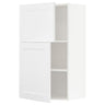 METOD wall cabinet with shelves/2 doors, white/Axstad matt white, 60x100 cm