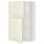 METOD wall cabinet with shelves/2 doors, white/Bodbyn off-white, 60x100 cm