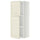 METOD wall cabinet with shelves/2 doors, white/Bodbyn off-white, 40x100 cm