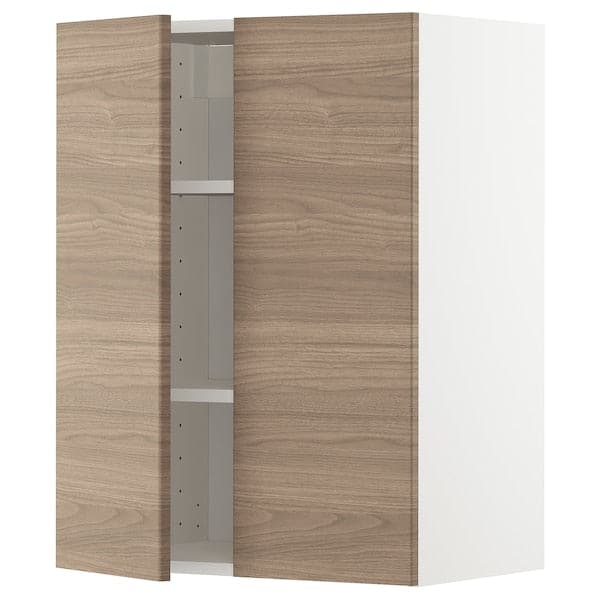 METOD - Wall unit with shelves/2 doors , 60x80 cm