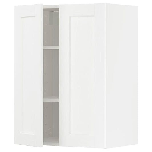 Ikea METOD - Wall cabinet with shelves/2 doors, white Enköping/white wood effect, 60x80 cm