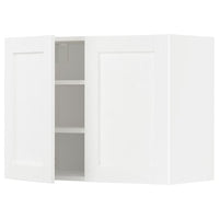 METOD wall cabinet with shelves/2 doors, white Enköping/white wood effect, 80x60 cm