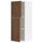METOD wall cabinet with shelves/2 doors, white Enköping/brown walnut effect, 40x100 cm