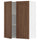 METOD wall cabinet with shelves/2 doors, white Enköping/brown walnut effect, 80x100 cm