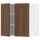 METOD wall cabinet with shelves/2 doors, white Enköping/brown walnut effect, 60x60 cm