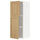 METOD wall cabinet with shelves/2 doors, white/Forsbacka oak, 40x100 cm