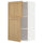 METOD wall cabinet with shelves/2 doors, white/Forsbacka oak, 60x100 cm