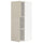 METOD wall cabinet with shelves/2 doors, white/Havstorp beige, 40x100 cm