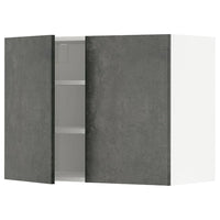 METOD - Wall unit with shelves/2 doors , 80x60 cm - best price from Maltashopper.com 19460577