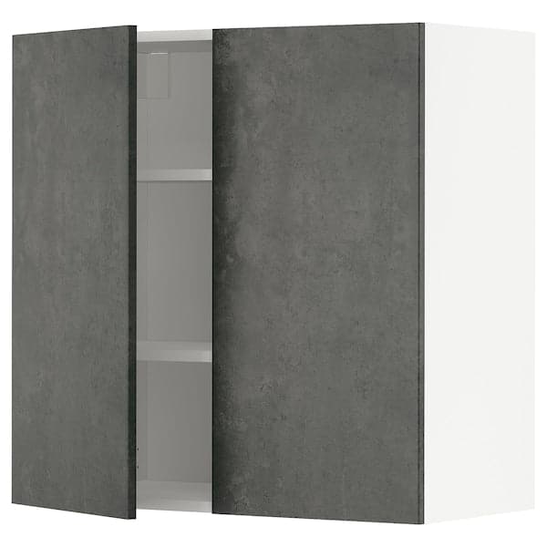 Ikea METOD - Wall unit with shelves/2 doors , 80x80 cm