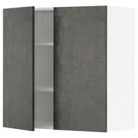 METOD - Wall unit with shelves/2 doors , 80x80 cm - best price from Maltashopper.com 49457521