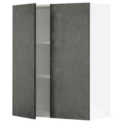 METOD - Wall unit with shelves/2 doors , 80x100 cm