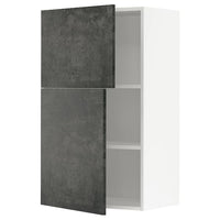 METOD - Wall unit with shelves/2 doors , 60x100 cm - best price from Maltashopper.com 59460537