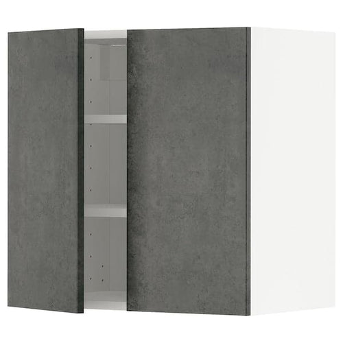 METOD - Wall unit with shelves/2 doors , 60x60 cm