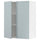 METOD wall cabinet with shelves/2 doors, white/Kallarp light grey-blue, 80.0x100.0x38.6 cm