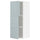 METOD wall cabinet with shelves/2 doors, white/Kallarp light grey-blue, 40.0x100.0x38.6 cm