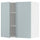 METOD wall cabinet with shelves/2 doors, white/Kallarp light grey-blue, 80.0x80.0x38.6 cm