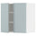 METOD wall cabinet with shelves/2 doors, white/Kallarp light grey-blue, 60.0x60.0x38.6 cm