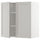METOD wall cabinet with shelves/2 doors, white/Lerhyttan light grey, 80x80 cm