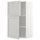METOD wall cabinet with shelves/2 doors, white/Lerhyttan light grey, 60x100 cm